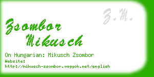 zsombor mikusch business card